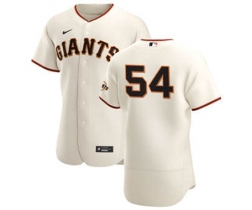 Men's Nike San Francisco Giants #54 Reyes Moronta Cream Home 2020 Authentic Player Baseball Jersey