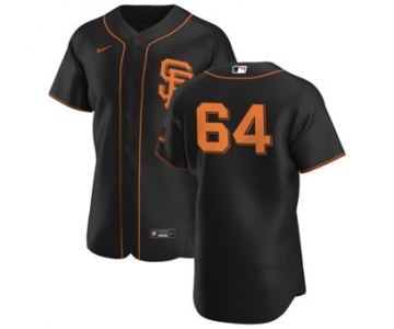 Men's Nike San Francisco Giants #64 Shaun Anderson Black Alternate 2020 Authentic Player Baseball Jersey