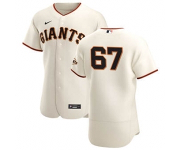 Men's Nike San Francisco Giants #67 Sam Selman Cream Home 2020 Authentic Player Baseball Jersey