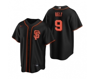 Men's Nike San Francisco Giants #9 Brandon Belt Black Alternate Stitched Baseball Jersey