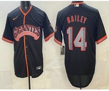 Men's San Francisco Giants #14 Patrick Bailey Black 2026 Alternate Stadium Stitched Jersey