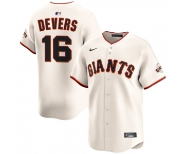 Men's San Francisco Giants #16 Rafael Devers Cream 2024 Home Limited Stitched Baseball Jersey
