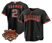 Men's San Francisco Giants #2 Willy Adames Black 2026 Alternate Stadium Stitched Jersey