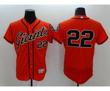 Men's San Francisco Giants #22 Will Clark Majestic Orange Flexbase Authentic Collection Player Jersey