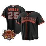 Men's San Francisco Giants #25 Barry Bonds Black 2026 Alternate Stadium Stitched Jersey