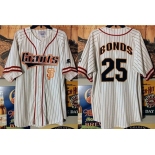 Men's San Francisco Giants #25 Barry Bonds White Limited Stitched Baseball Jersey Men's San Francisco Giants #25 Barry Bonds White Limited Stitched Baseball Jersey
