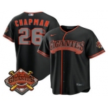 Men's San Francisco Giants #26 Matt Chapman Black 2026 Alternate Stadium Stitched Jersey