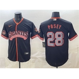 Men's San Francisco Giants #28 Buster Posey Black 2026 Alternate Stadium Stitched Baseball Jersey