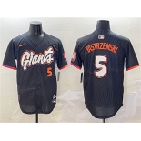 Men's San Francisco Giants #5 Mike Yastrzemski Anthracite 2025 City Connect Limited Stitched Baseball Jersey