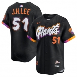 Men's San Francisco Giants #51 Jung Hoo Lee Anthracite 2025 City Connect Limited Stitched Baseball Jersey