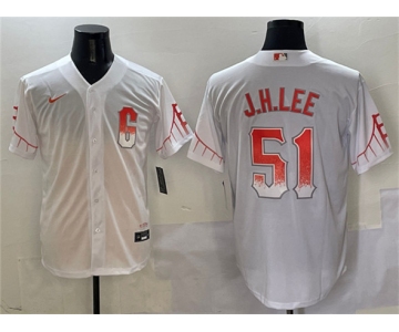 Men's San Francisco Giants #51 Jung Hoo Lee White City Connect Cool Base Stitched Baseball Jersey