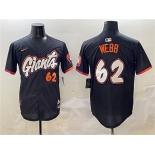 Men's San Francisco Giants #62 Logan Webb Anthracite 2025 City Connect Limited Stitched Baseball Jersey
