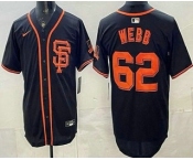 Men's San Francisco Giants #62 Logan Webb Black Limited Jersey