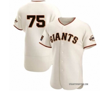 Men's San Francisco Giants #75 Camilo Doval Cream Flex Base Stitched Jersey