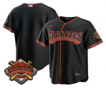 Men's San Francisco Giants Blank Black 2026 Alternate Stadium Stitched Jersey