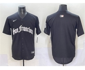 Men's San Francisco Giants Blank Black 'Gothic Fog Edition' Vapor Premier Limited Stitched Jersey