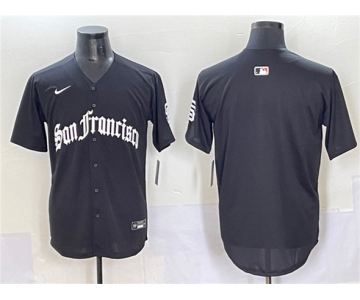 Men's San Francisco Giants Blank Black 'Gothic Fog Edition' Vapor Premier Limited Stitched Jersey