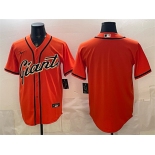 Men's San Francisco Giants Blank Orange Cool Base Stitched Baseball Jersey