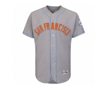 Men's San Francisco Giants Majestic Blank Gray Fashion 2016 Father's Day Flex Base Team Jersey
