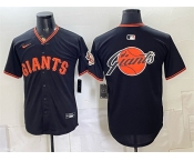 Men's San Francisco Giants Team Big Logo Black Limited Stitched Baseball Jersey Men's San Francisco Giants Team Big Logo Black Limited Stitched Baseball Jersey
