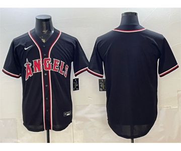 Men's Los Angeles Angels Blank 2026 Fashion Replica Black Out Stitched Baseball Jersey