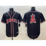 Men's Los Angeles Angels Team Big Logo 2026 Fashion Replica Black Out Stitched Baseball Jersey Men's Los Angeles Angels Team Big Logo 2026 Fashion Replica Black Out Stitched Baseball Jersey