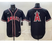 Men's Los Angeles Angels Team Big Logo 2026 Fashion Replica Black Out Stitched Baseball Jersey Men's Los Angeles Angels Team Big Logo 2026 Fashion Replica Black Out Stitched Baseball Jersey