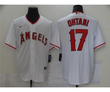 Men's Nike Los Angeles Angels #17 Shohei Ohtani White Home Stitched Baseball Jersey