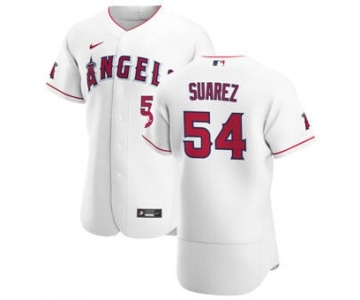 Men's Nike Los Angeles Angels #54 Jose Suarez White Home 2020 Authentic Player Baseball Jersey