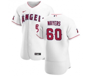 Men's Nike Los Angeles Angels #60 Mike Mayers White Home 2020 Authentic Player Baseball Jersey