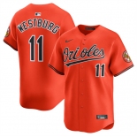 Men's Baltimore Orioles #11 Jordan Westburg Orange 2025 2nd Alternate Limited Cool Base Stitched Baseball Jersey