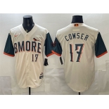 Men's Baltimore Orioles #17 Colton Cowser Natural 2026 City Connect Stadium Stitched Baseball Jersey Men's Baltimore Orioles #17 Colton Cowser Natural 2026 City Connect Stadium Stitched Baseball Jersey