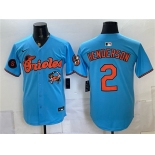 Men's Baltimore Orioles #2 Gunnar Henderson Blue With Patch Vapor Premier Limited Stitched Baseball Jersey Men's Baltimore Orioles #2 Gunnar Henderson Blue With Patch Vapor Premier Limited Stitched Baseball Jersey