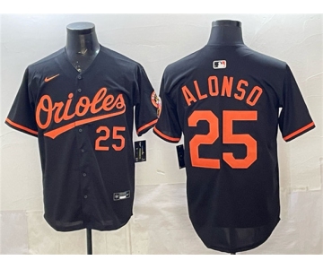 Men's Baltimore Orioles #25 Pete Alonso Black 2025 Limited Stitched Baseball Jersey