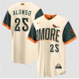 Men's Baltimore Orioles #25 Pete Alonso Natural 2026 City Connect Stadium Stitched Baseball Jersey1