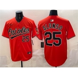 Men's Baltimore Orioles #25 Pete Alonso Orange 2025 Limited Stitched Baseball Jersey