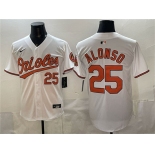 Men's Baltimore Orioles #25 Pete Alonso White 2025 Home Limited Stitched Baseball Jersey Men's Baltimore Orioles #25 Pete Alonso White 2025 Home Limited Stitched Baseball Jersey