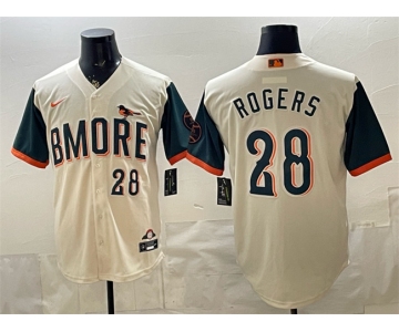 Men's Baltimore Orioles #28 Trevor Rogers Natural 2026 City Connect Stadium Stitched Baseball Jersey