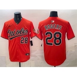 Men's Baltimore Orioles #28 Trevor Rogers Orange 2025 Limited Stitched Baseball Jersey