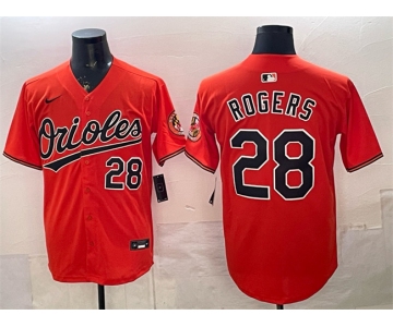 Men's Baltimore Orioles #28 Trevor Rogers Orange 2025 Limited Stitched Baseball Jersey