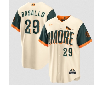 Men's Baltimore Orioles #29 Samuel Basallo Natural 2026 City Connect Stadium Stitched Baseball Jersey