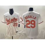 Men's Baltimore Orioles #29 Samuel Basallo White 2025 Limited Stitched Baseball Jersey Men's Baltimore Orioles #29 Samuel Basallo White 2025 Limited Stitched Baseball Jersey