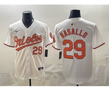 Men's Baltimore Orioles #29 Samuel Basallo White 2025 Limited Stitched Baseball Jersey