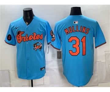 Men's Baltimore Orioles #31 Cedric Mullins Blue With Patch Vapor Premier Limited Stitched Baseball Jersey