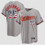 Men's Baltimore Orioles #35 Adley Rutschman Gray USA 250 Fourth of July Home Stitched Baseball Jersey