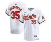 Men's Baltimore Orioles #35 Adley Rutschman White 2024 Home Limited Stitched Baseball Jersey