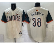 Men's Baltimore Orioles #38 Kyle Bradish Natural 2026 City Connect Stadium Stitched Baseball Jersey Men's Baltimore Orioles #38 Kyle Bradish Natural 2026 City Connect Stadium Stitched Baseball Jersey
