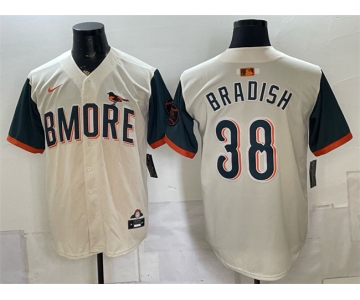 Men's Baltimore Orioles #38 Kyle Bradish Natural 2026 City Connect Stadium Stitched Baseball Jersey
