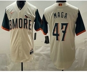 Men's Baltimore Orioles #47 MAGA Cream 2026 City Connect Stadium Jersey Men's Baltimore Orioles #47 MAGA Cream 2026 City Connect Stadium Jersey