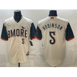 Men's Baltimore Orioles #5 Brooks Robinson Natural 2026 City Connect Stadium Stitched Baseball Jersey